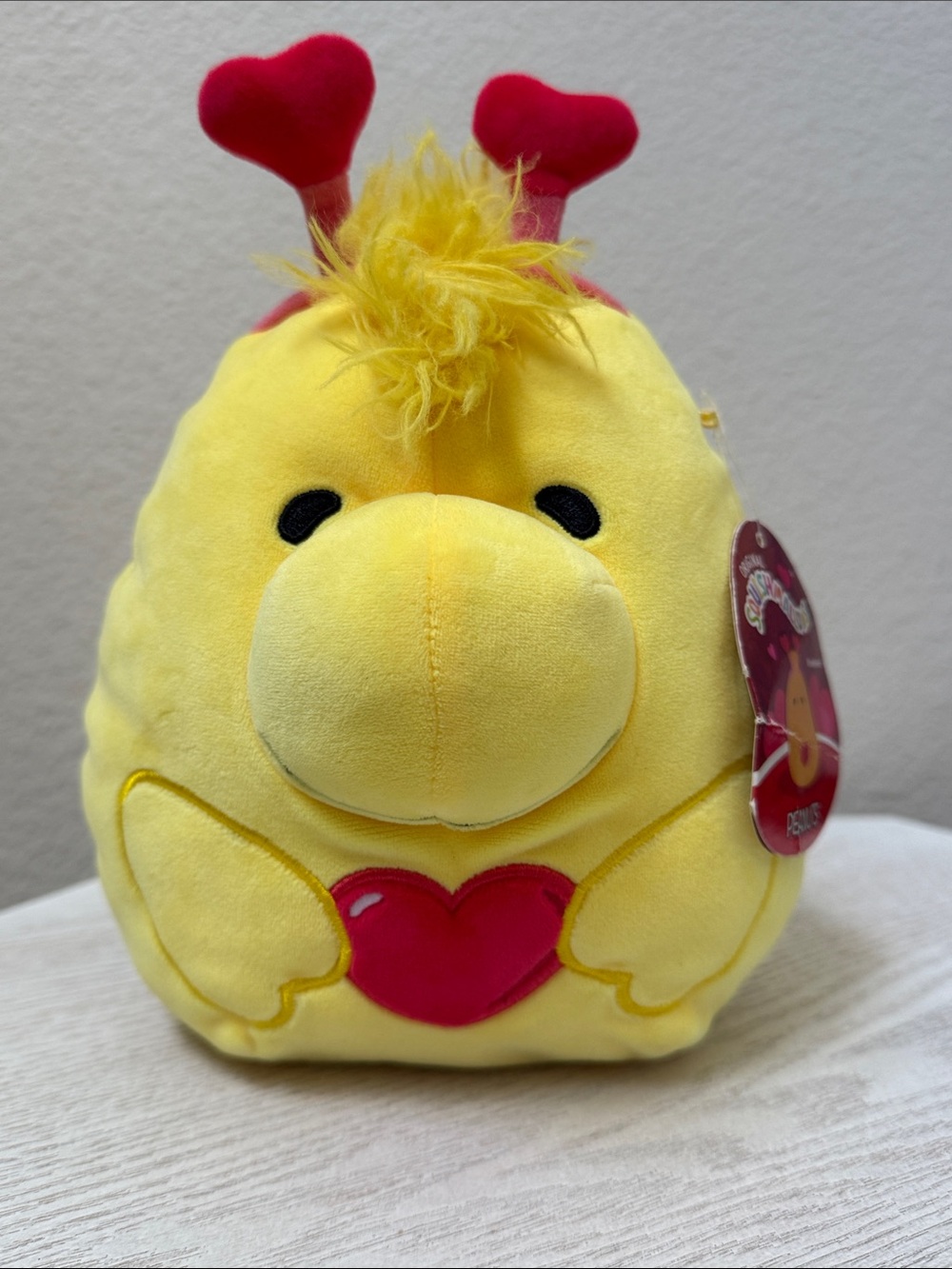 2022 8 Inch Peanuts Valentines Woodstock with Hearts Squishmallow Plush